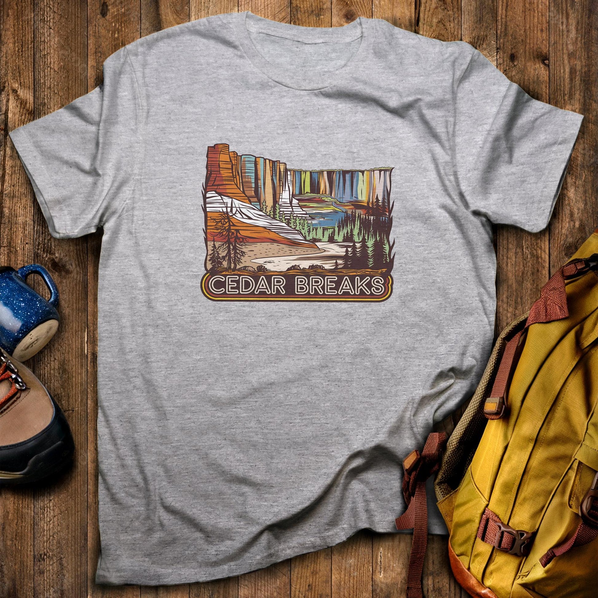 Cedar Breaks National Forest T-Shirt Sport Grey Adventure and Outdoors Themed T-Shirt