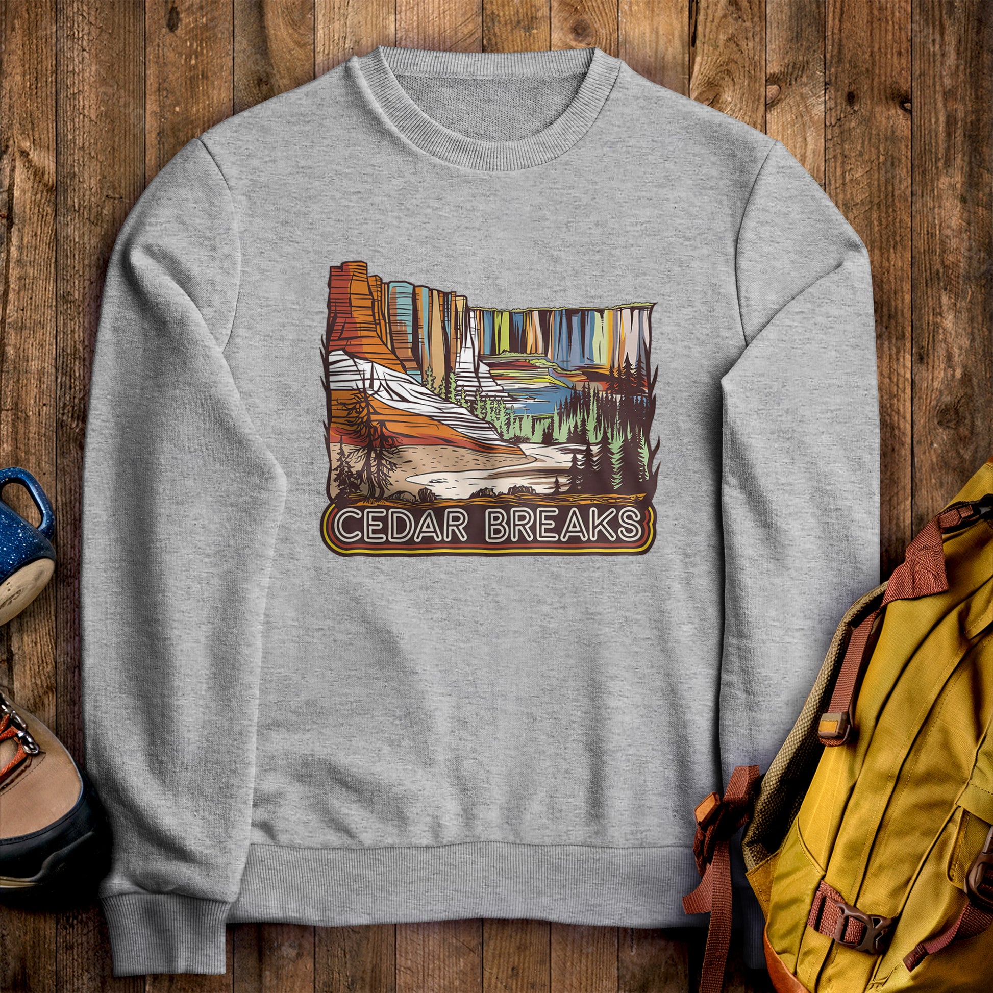 Cedar Breaks National Forest Sweatshirt Sport Grey Adventure and Outdoors Themed Sweatshirt