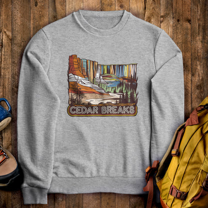Cedar Breaks National Forest Sweatshirt Sport Grey Adventure and Outdoors Themed Sweatshirt