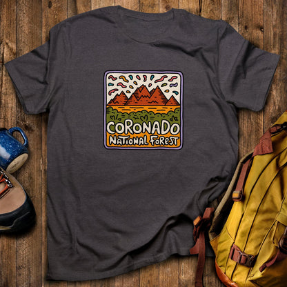 Coronado National Forest T-Shirt Dark Heather Adventure and Outdoors Themed T-Shirt