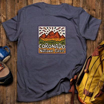Coronado National Forest T-Shirt Heather Navy Adventure and Outdoors Themed T-Shirt