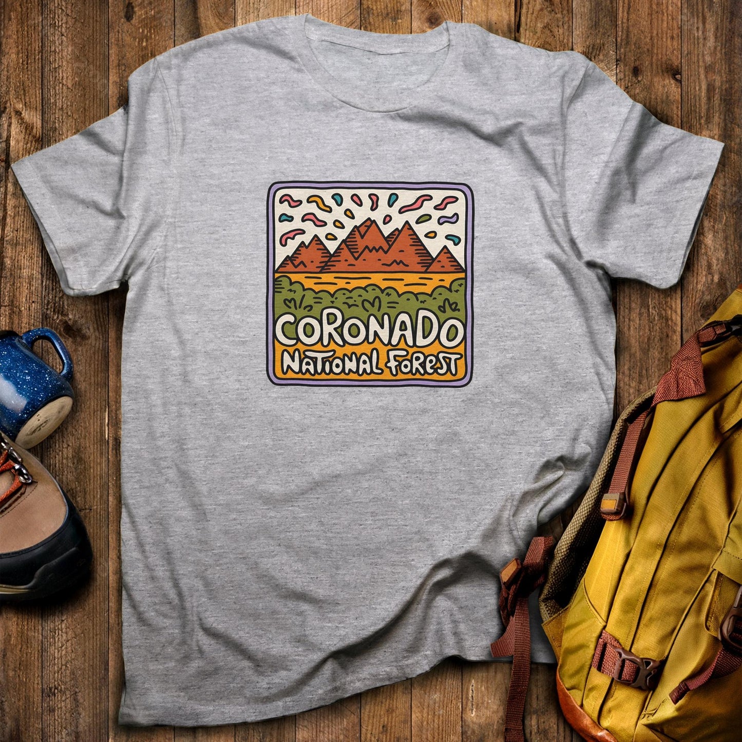 Coronado National Forest T-Shirt Sport Grey Adventure and Outdoors Themed T-Shirt