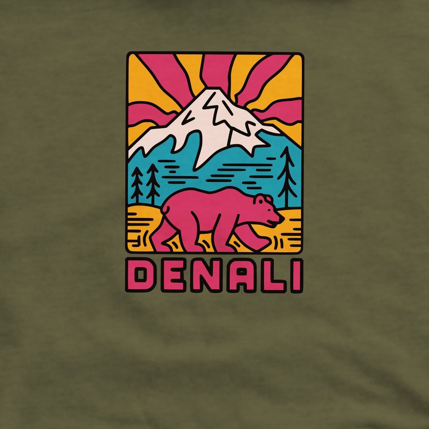 Denali National Park Crewneck Sweatshirt Adventure and Outdoors Themed Sweatshirt
