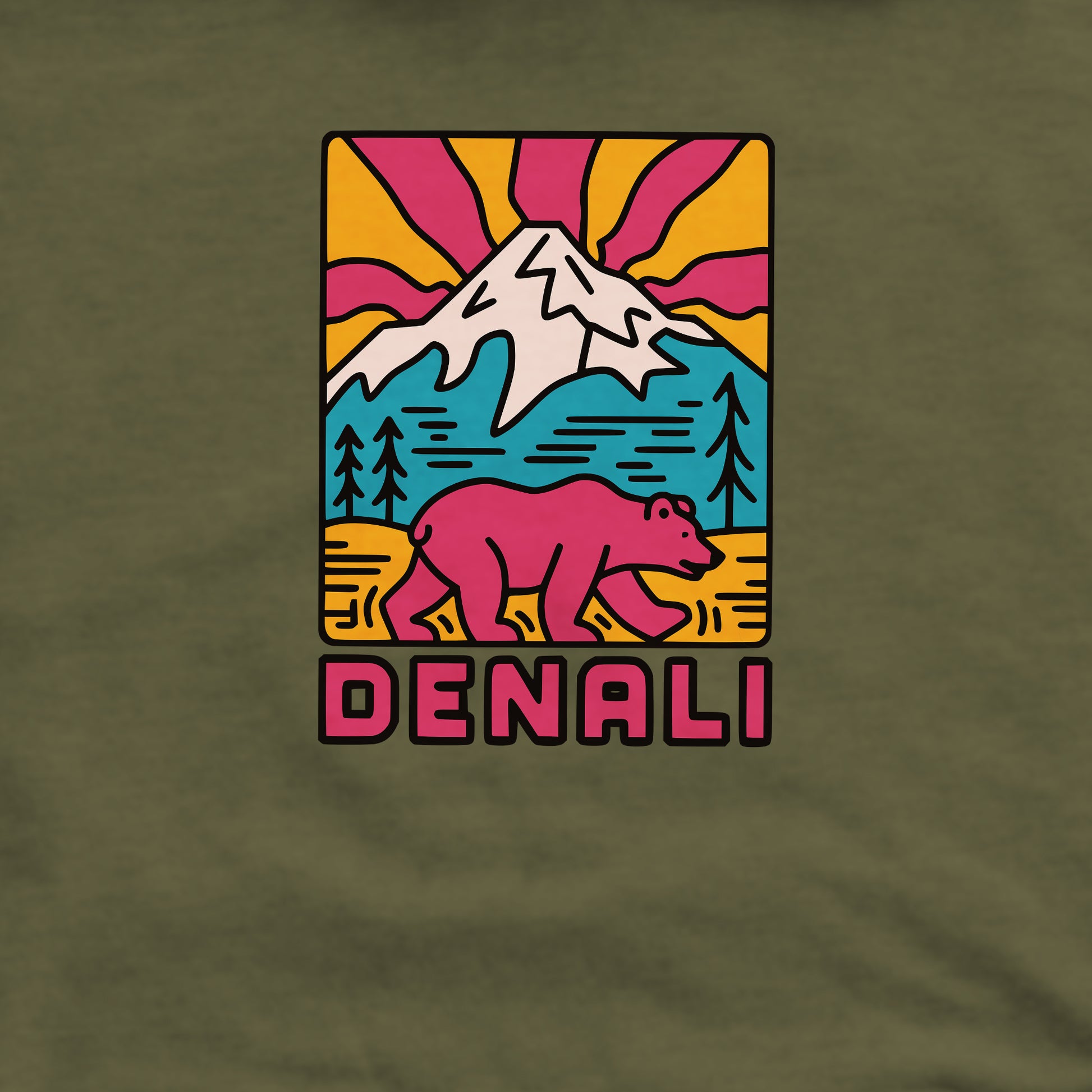 Denali National Park Crewneck Sweatshirt Adventure and Outdoors Themed Sweatshirt