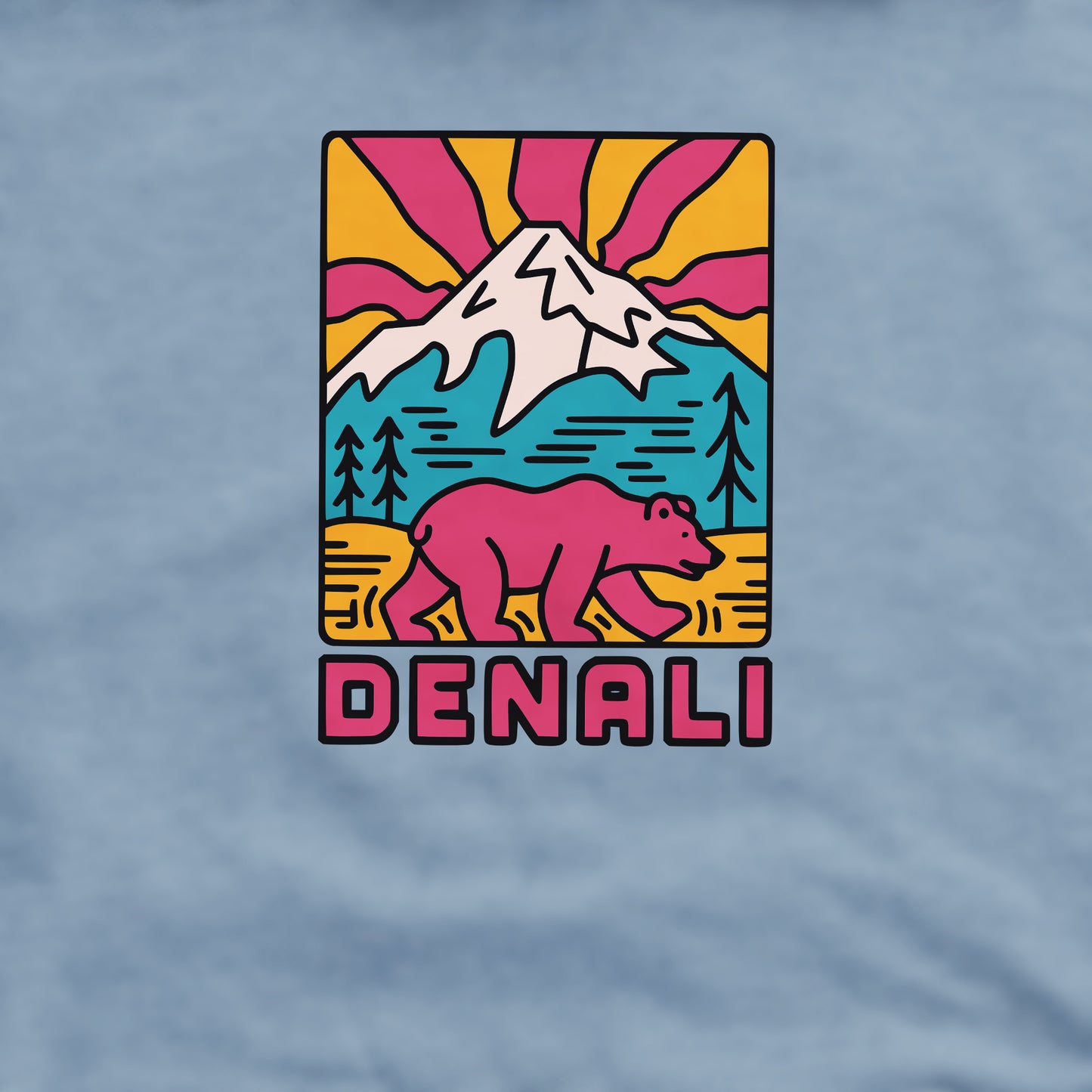 Denali National Park Crewneck Sweatshirt Adventure and Outdoors Themed Sweatshirt