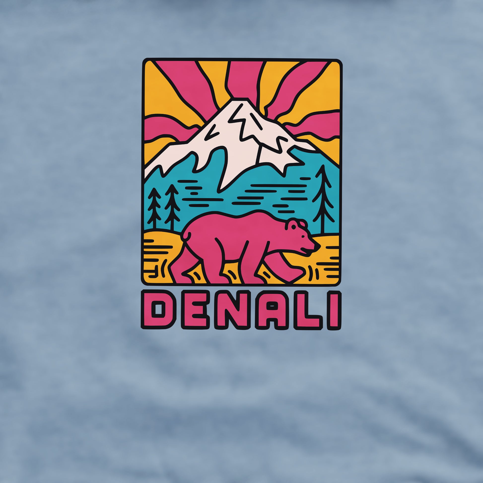 Denali National Park Crewneck Sweatshirt Adventure and Outdoors Themed Sweatshirt