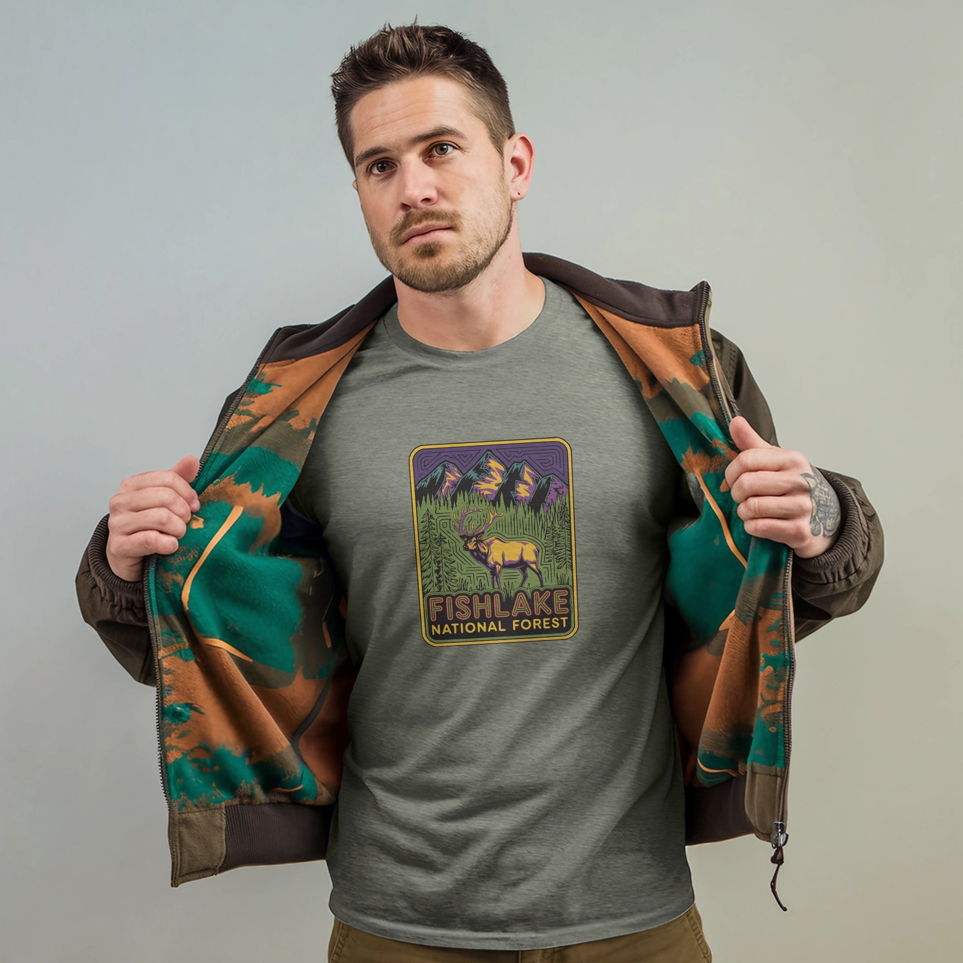 Fishlake National Forest Elk T-Shirt Adventure and Outdoors Themed T-Shirt