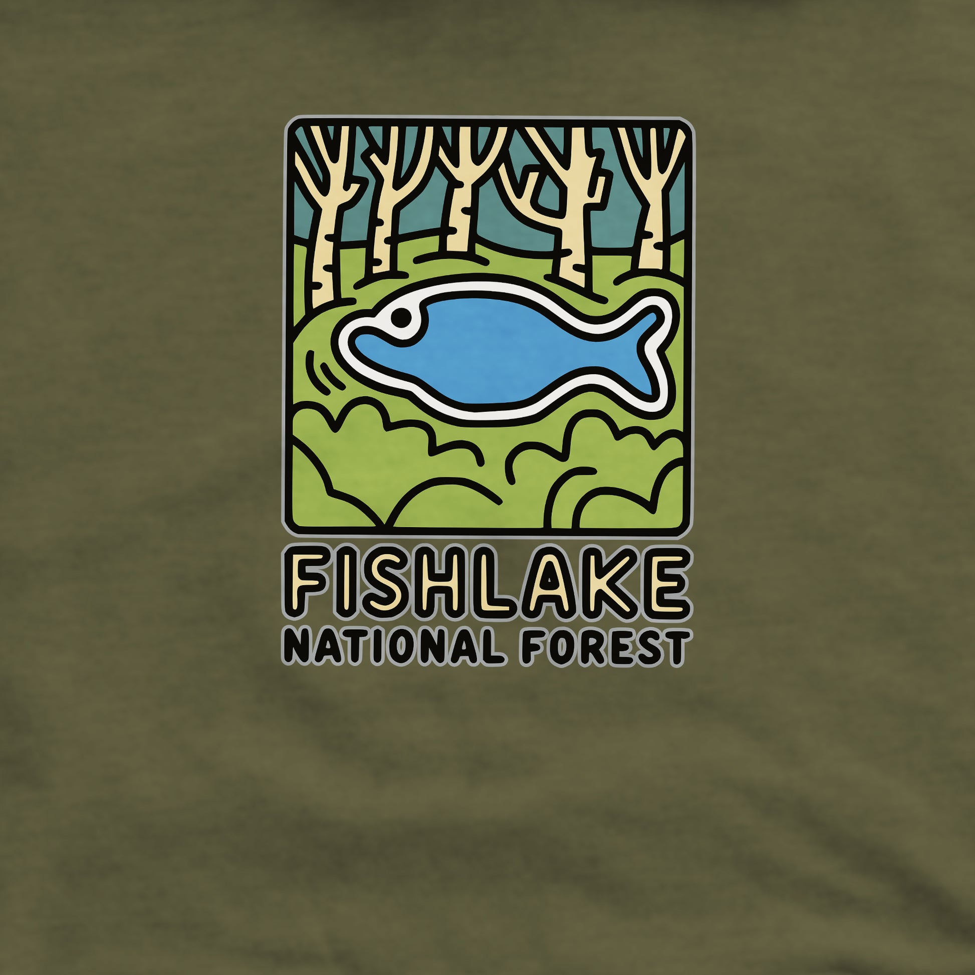 Fishlake National Forest Crewneck Sweatshirt Adventure and Outdoors Themed Sweatshirt