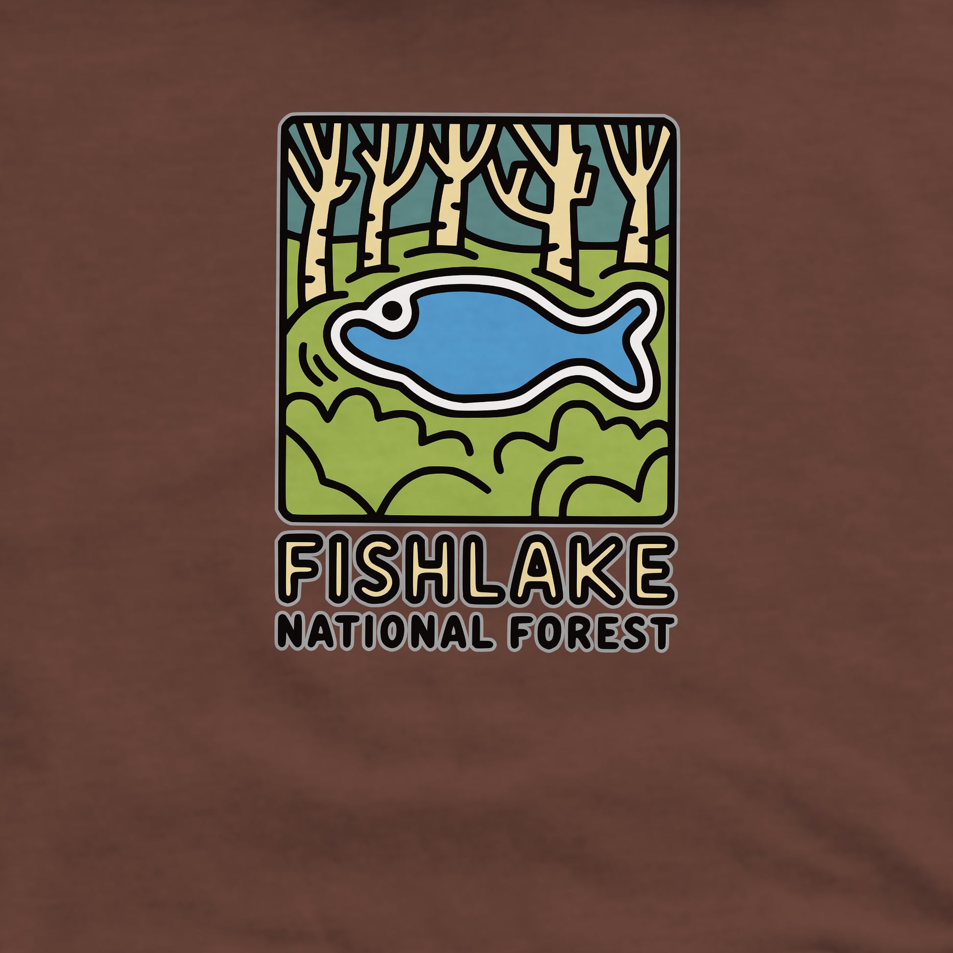 Fishlake National Forest Crewneck Sweatshirt Adventure and Outdoors Themed Sweatshirt