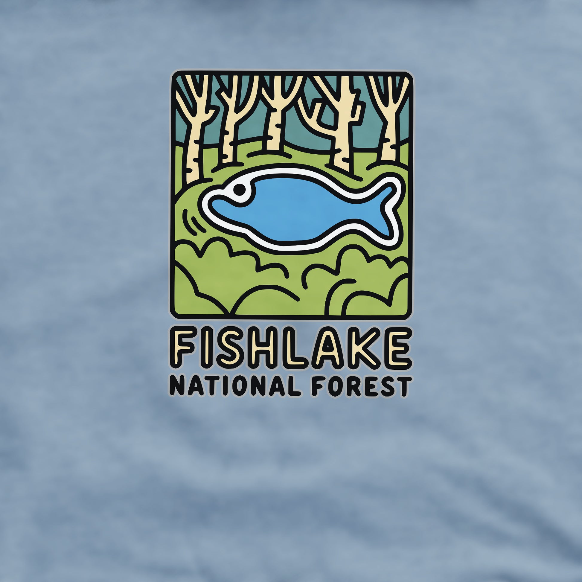 Fishlake National Forest Crewneck Sweatshirt Adventure and Outdoors Themed Sweatshirt