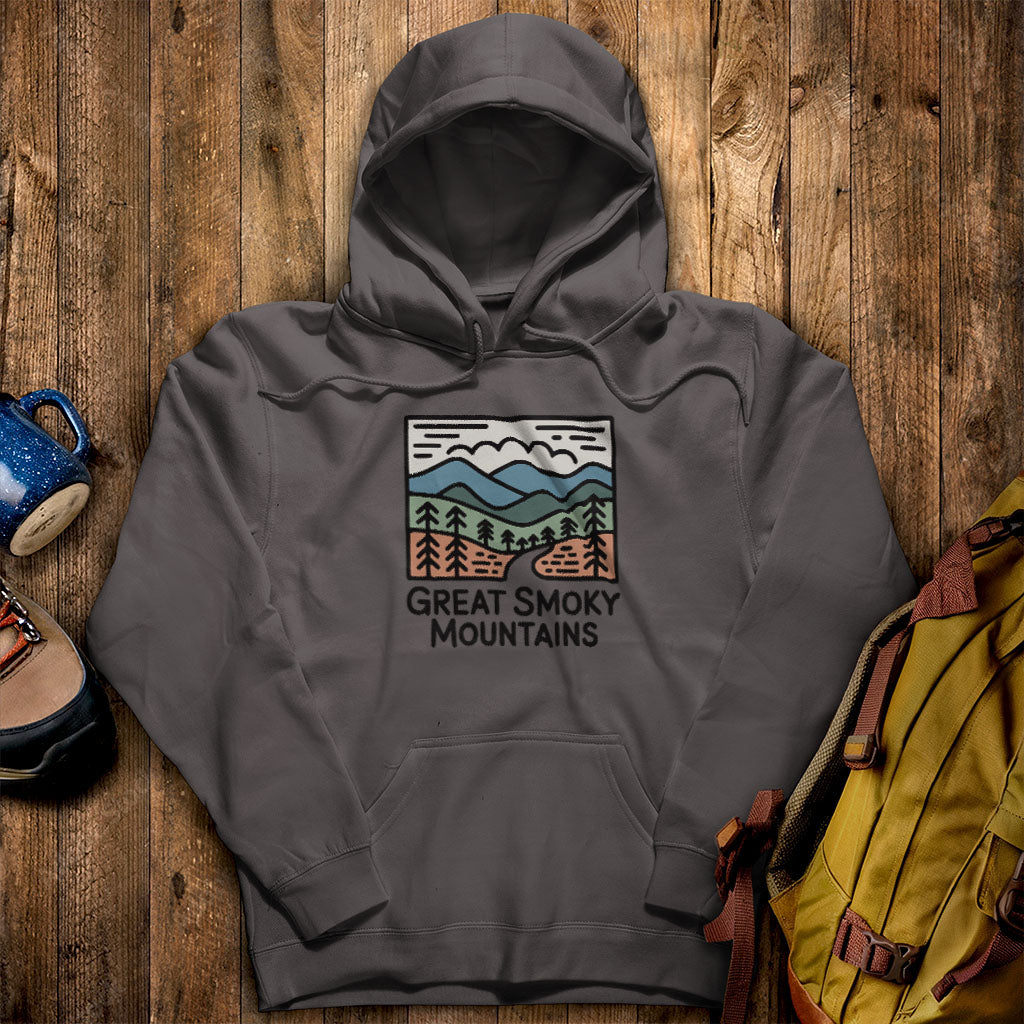 Great Smoky Mountains National Park Hoodie Charcoal Adventure and Outdoors Themed Hoodie