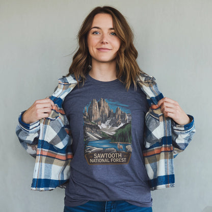 Sawtooth National Forest T-Shirt Adventure and Outdoors Themed T-Shirt