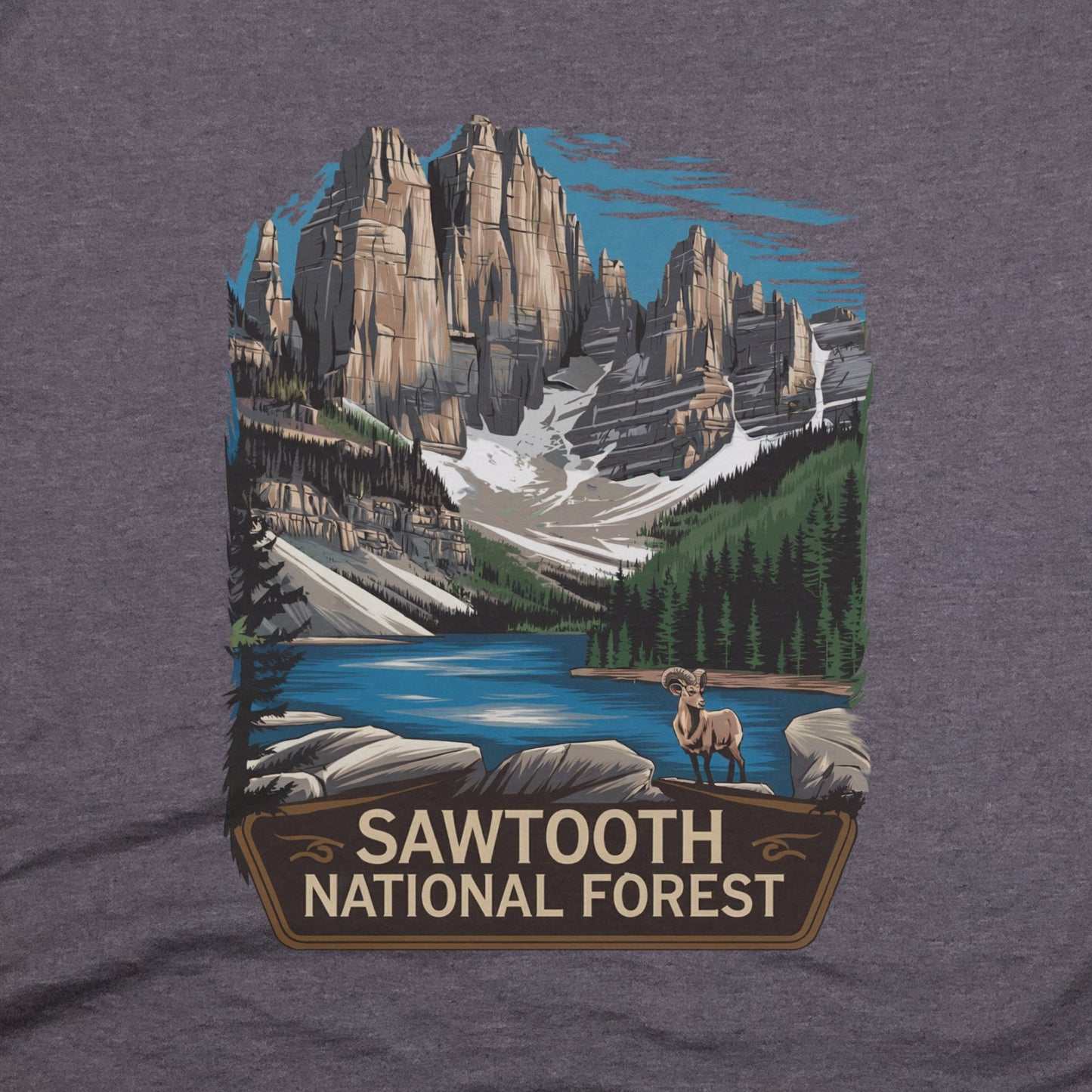 Sawtooth National Forest T-Shirt Adventure and Outdoors Themed T-Shirt