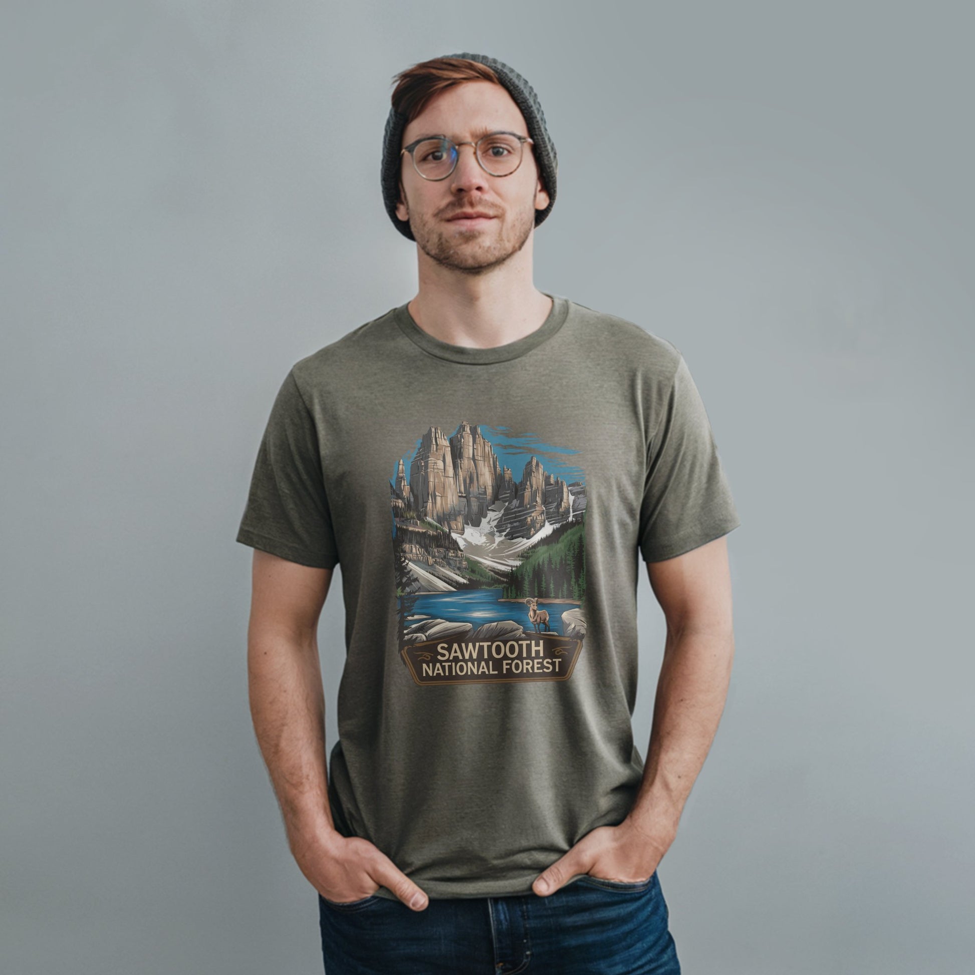 Sawtooth National Forest T-Shirt Adventure and Outdoors Themed T-Shirt