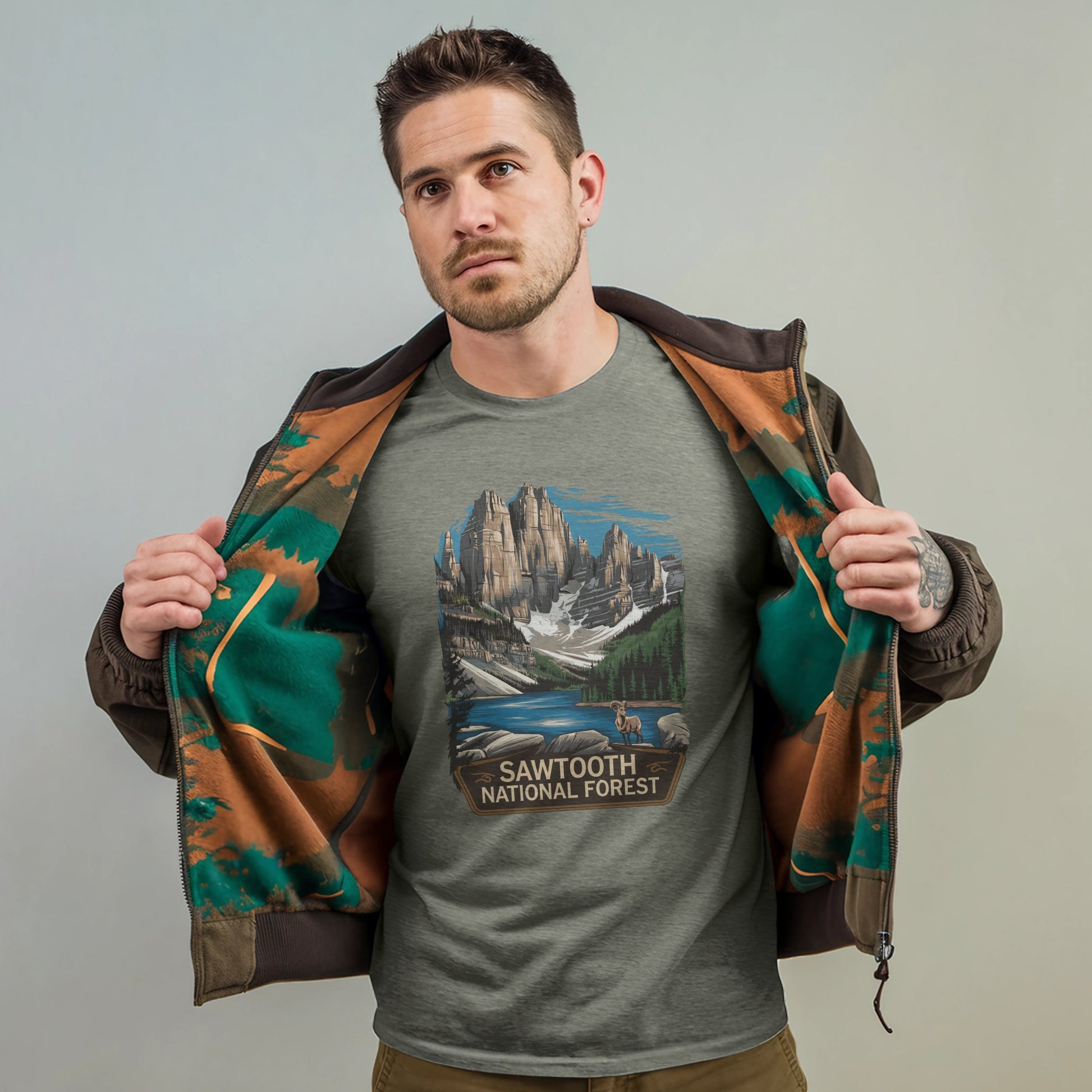 Sawtooth National Forest T-Shirt Adventure and Outdoors Themed T-Shirt