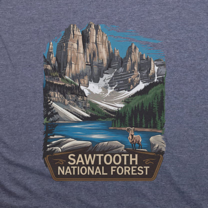 Sawtooth National Forest T-Shirt Adventure and Outdoors Themed T-Shirt