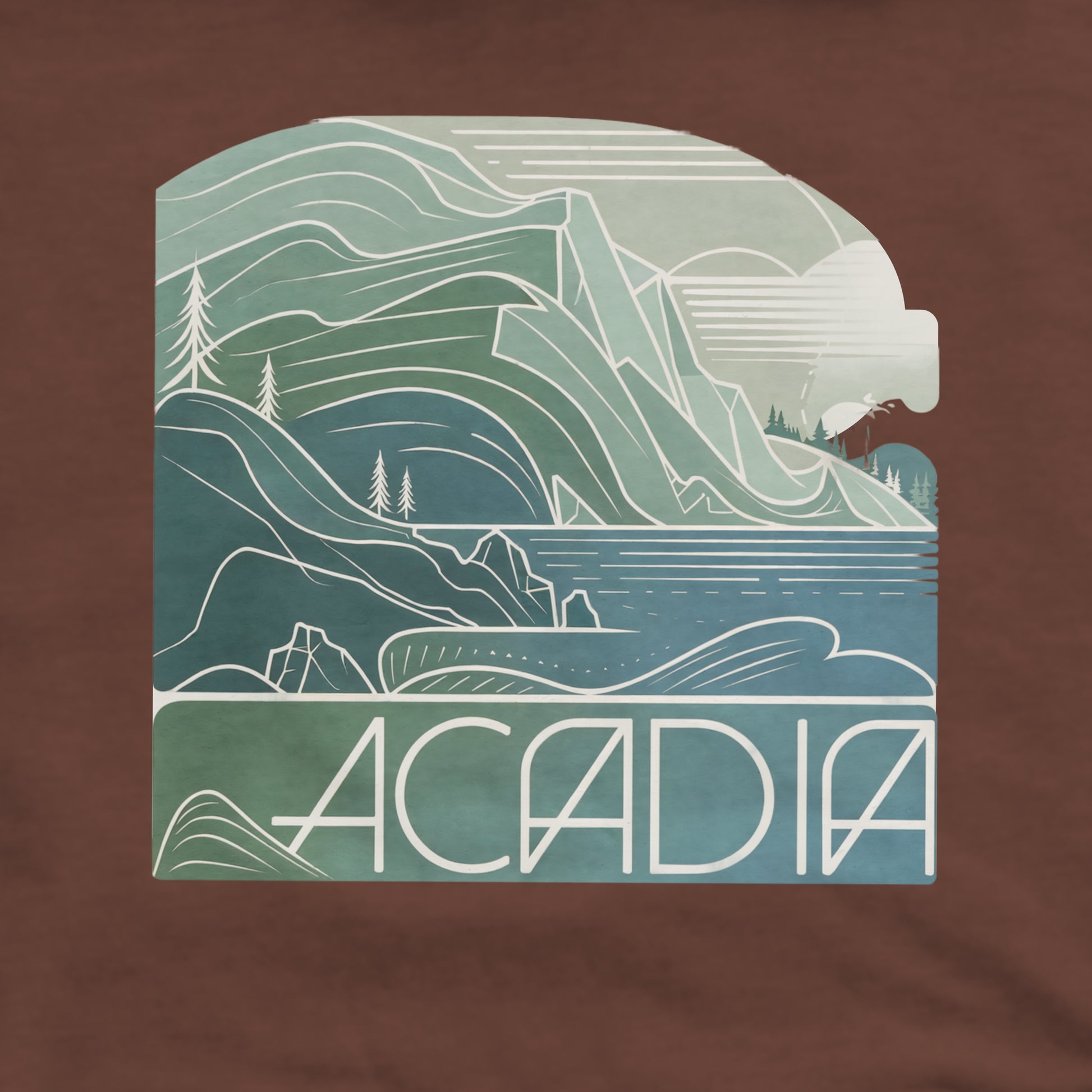 Acadia National Park Crewneck Sweatshirt Adventure and Outdoors Themed Sweatshirt