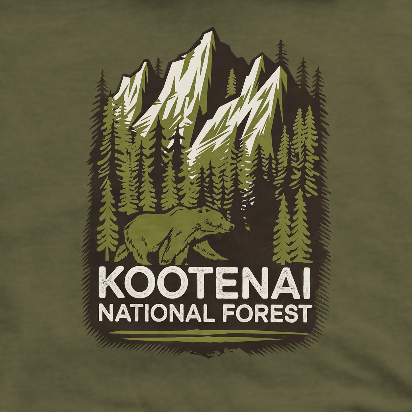 Kootenai National Forest Crewneck Sweatshirt Adventure and Outdoors Themed Sweatshirt