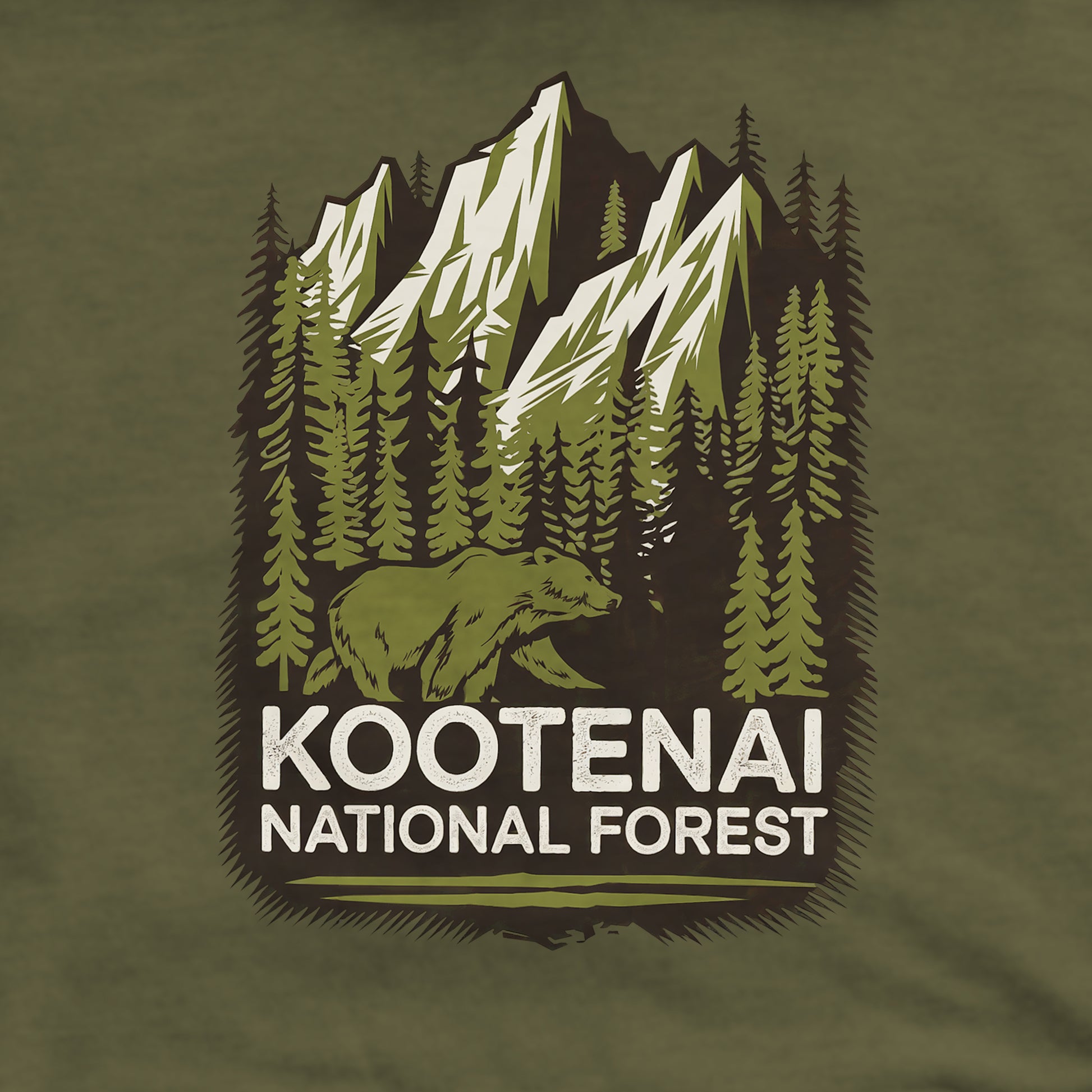 Kootenai National Forest Crewneck Sweatshirt Adventure and Outdoors Themed Sweatshirt