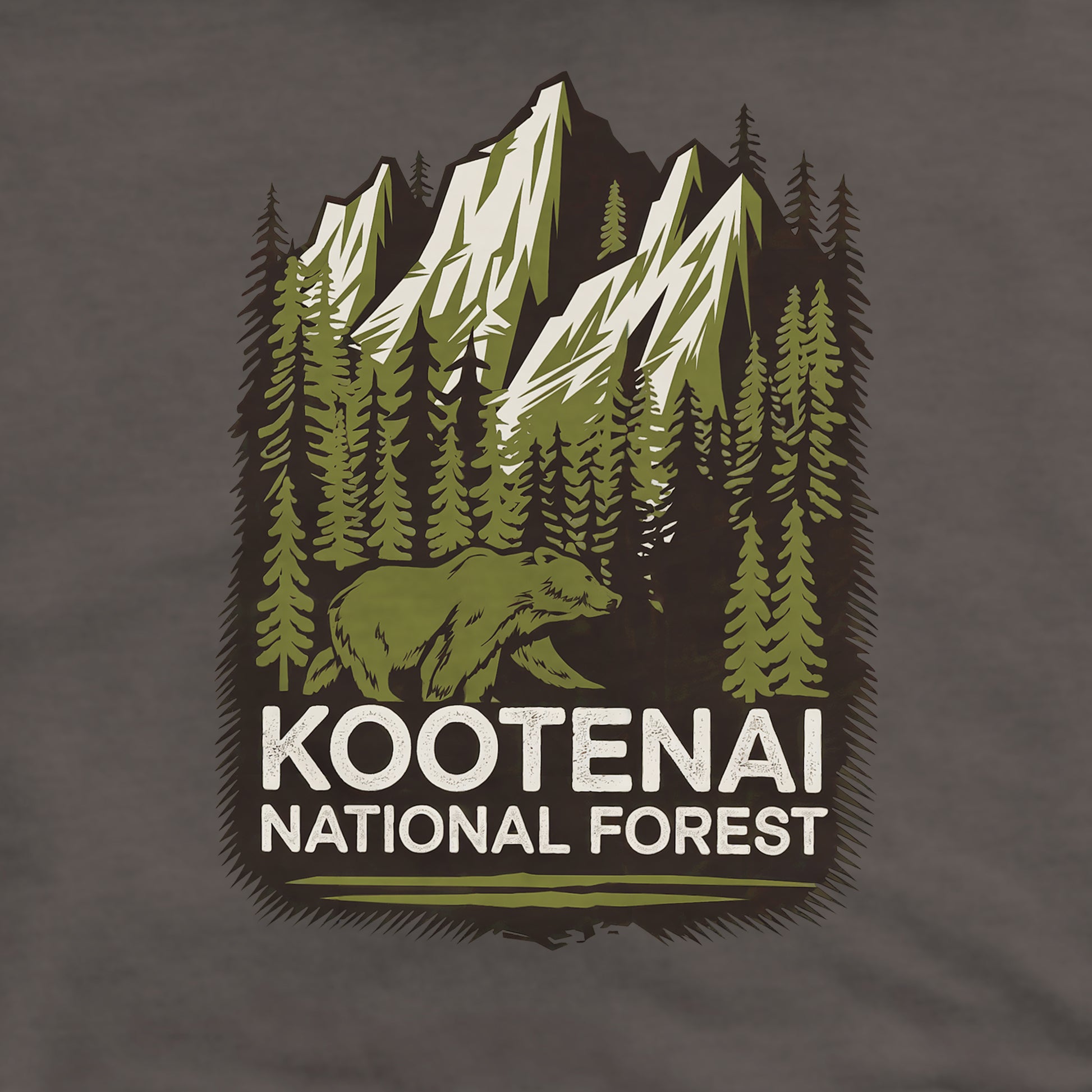 Kootenai National Forest Crewneck Sweatshirt Adventure and Outdoors Themed Sweatshirt