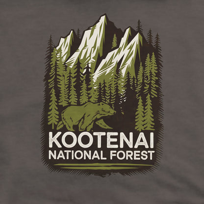 Kootenai National Forest Crewneck Sweatshirt Adventure and Outdoors Themed Sweatshirt