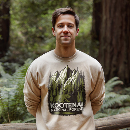 Kootenai National Forest Crewneck Sweatshirt Adventure and Outdoors Themed Sweatshirt