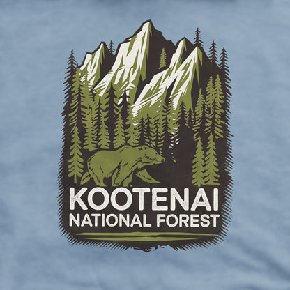 Kootenai National Forest Crewneck Sweatshirt Adventure and Outdoors Themed Sweatshirt