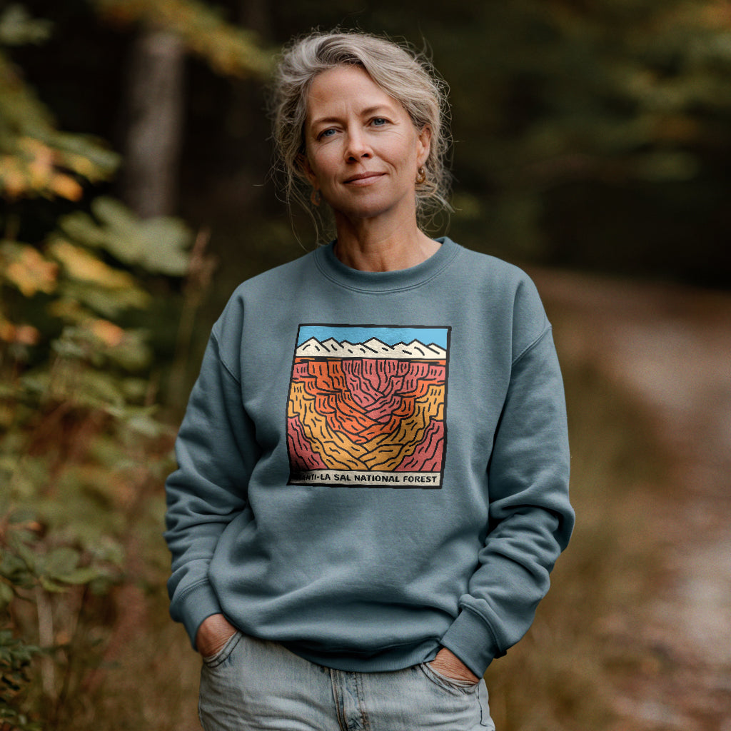 Manti-La Sal National Forest Crewneck Sweatshirt Adventure and Outdoors Themed Sweatshirt