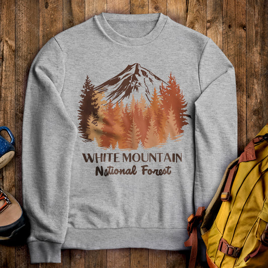White Mountain National Forest Crewneck Sweatshirt Sport Grey Adventure and Outdoors Themed Sweatshirt