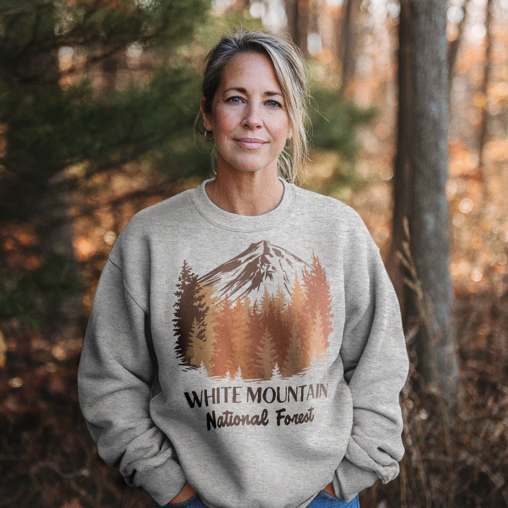 White Mountain National Forest Crewneck Sweatshirt Adventure and Outdoors Themed Sweatshirt