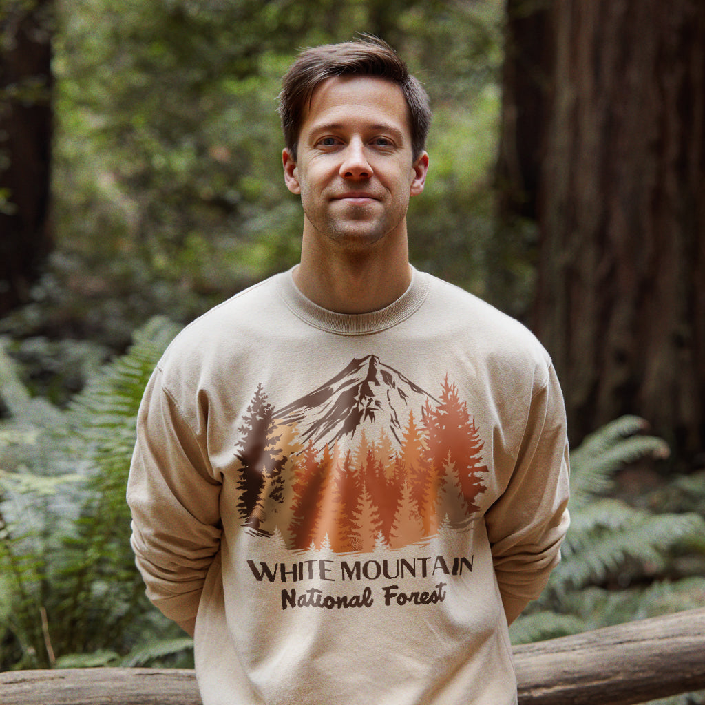 White Mountain National Forest Crewneck Sweatshirt Adventure and Outdoors Themed Sweatshirt