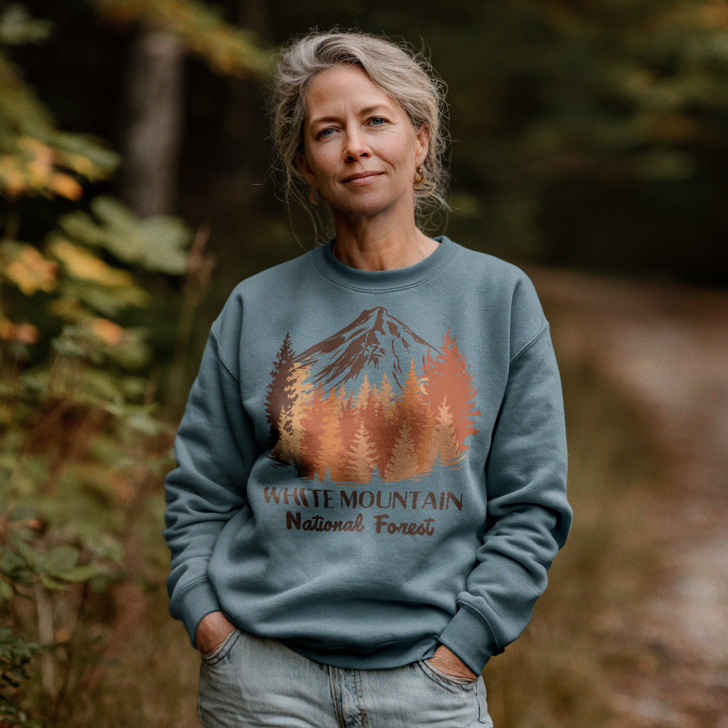 White Mountain National Forest Crewneck Sweatshirt Adventure and Outdoors Themed Sweatshirt