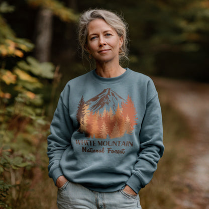 White Mountain National Forest Crewneck Sweatshirt Adventure and Outdoors Themed Sweatshirt