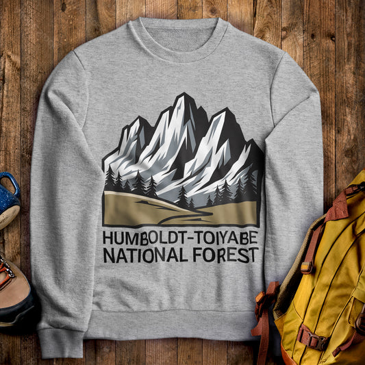 Humbolt-Toiyabe National Forest Crewneck Sweatshirt Sport Grey Adventure and Outdoors Themed Sweatshirt