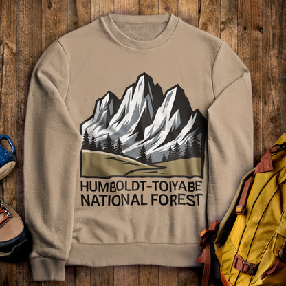 Humbolt-Toiyabe National Forest Crewneck Sweatshirt Sand Adventure and Outdoors Themed Sweatshirt