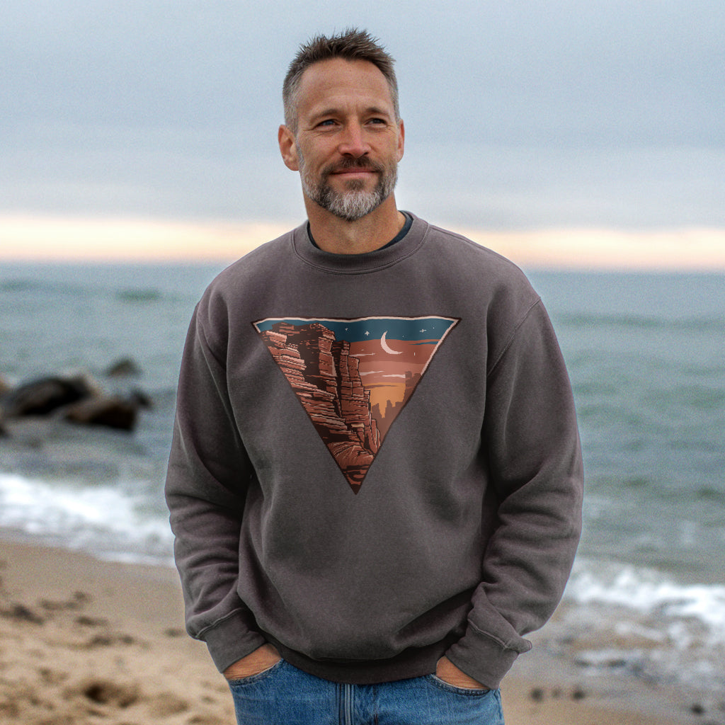 Red Rocks Canyon Crewneck Sweatshirt Adventure and Outdoors Themed Sweatshirt