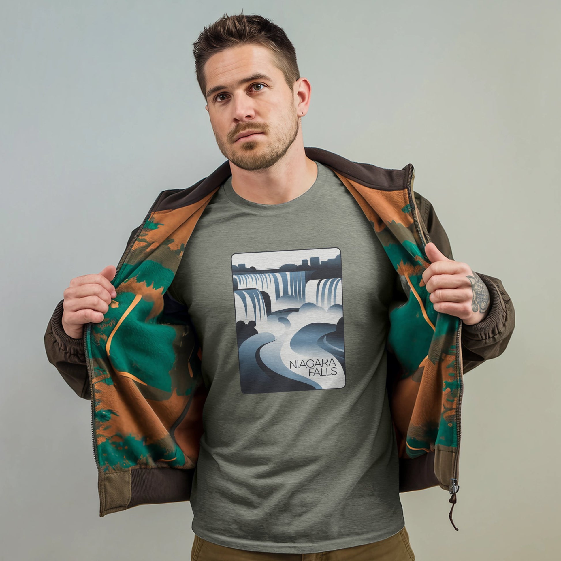 Niagara Falls Modern T-Shirt Adventure and Outdoors Themed T-Shirt