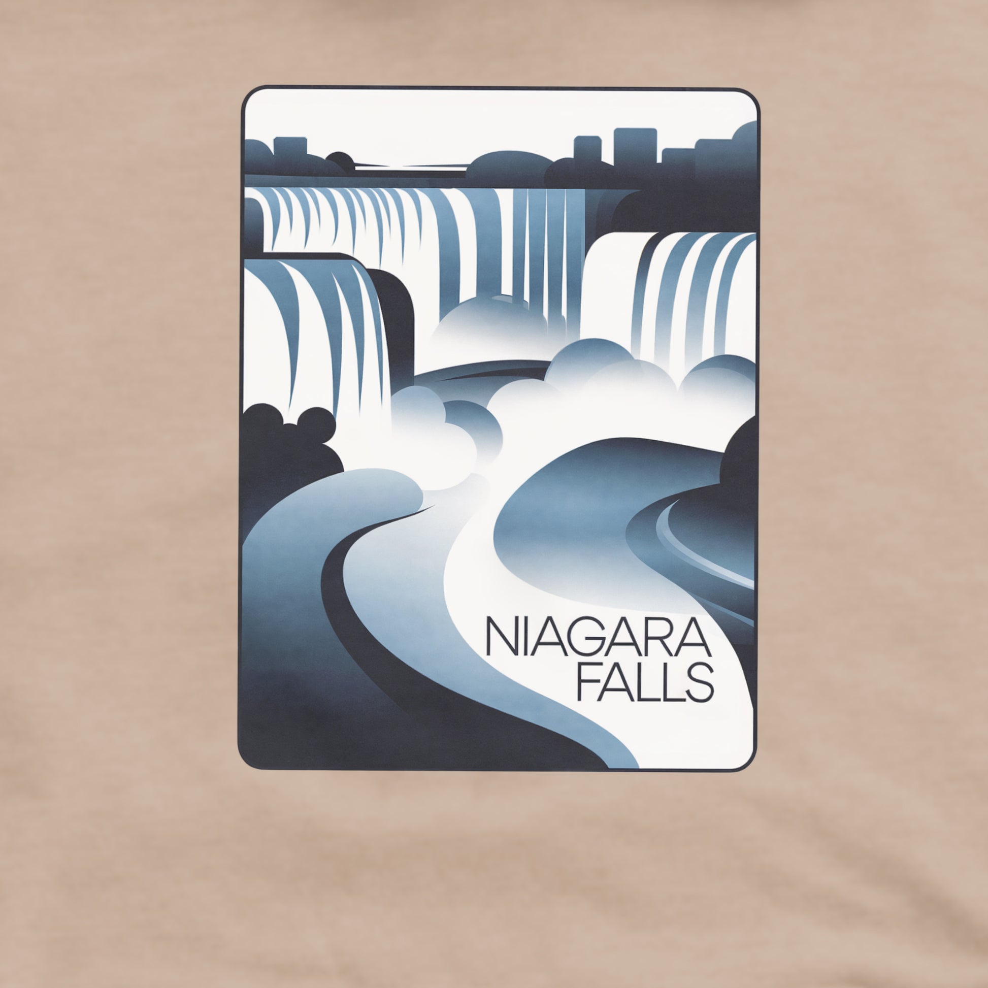 Niagara Falls Modern Crewneck Sweatshirt Adventure and Outdoors Themed Sweatshirt