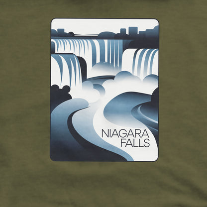 Niagara Falls Modern Crewneck Sweatshirt Adventure and Outdoors Themed Sweatshirt