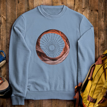 Arches National Park Crewneck Sweatshirt Stone Blue Adventure and Outdoors Themed Sweatshirt