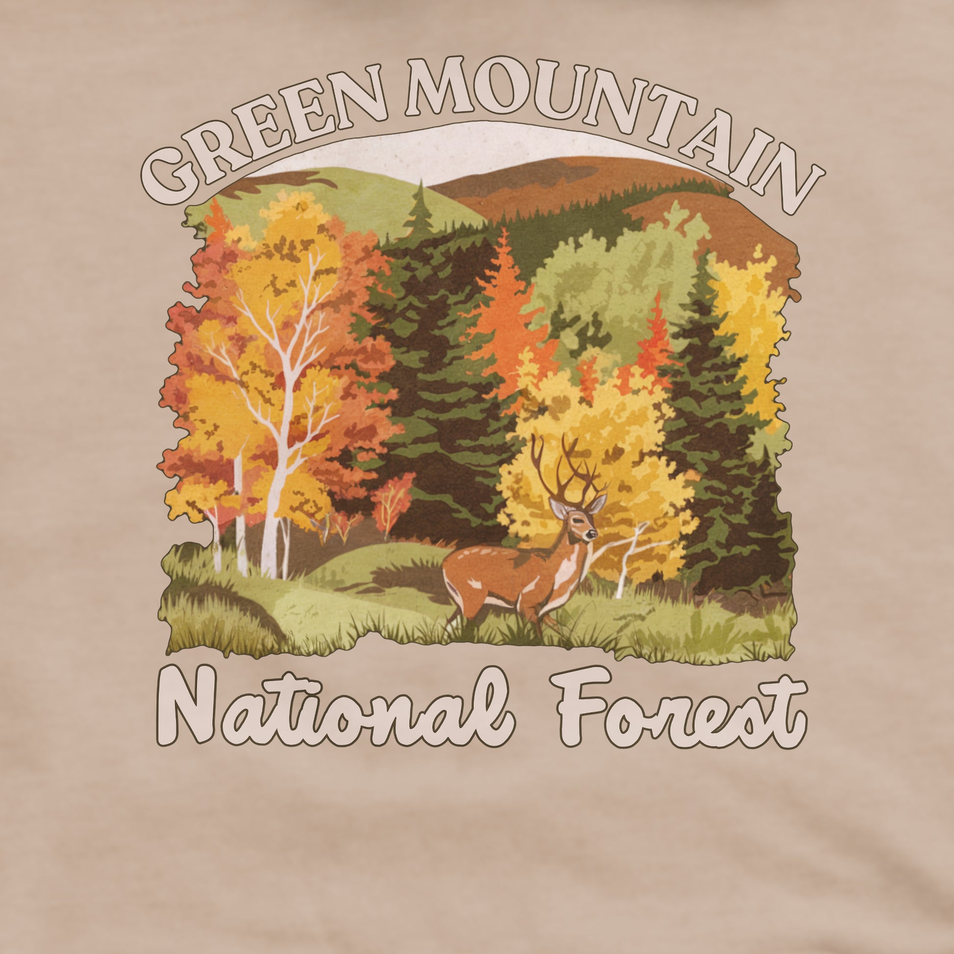 Green Mountain National Forest Crewneck Sweatshirt Adventure and Outdoors Themed Sweatshirt