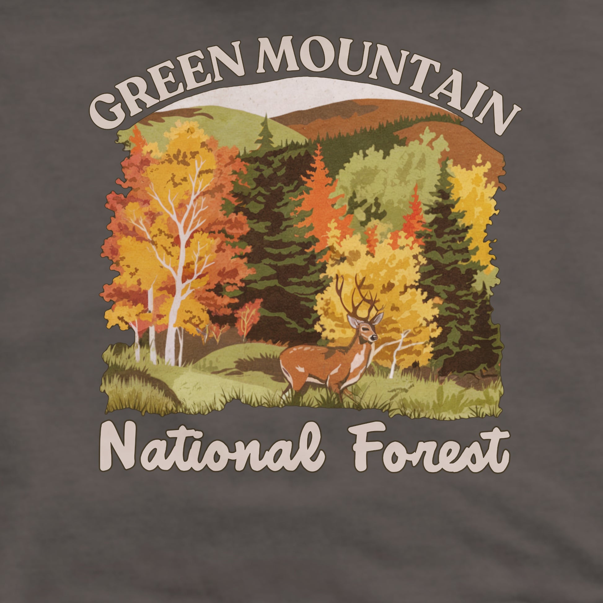 Green Mountain National Forest Crewneck Sweatshirt Adventure and Outdoors Themed Sweatshirt