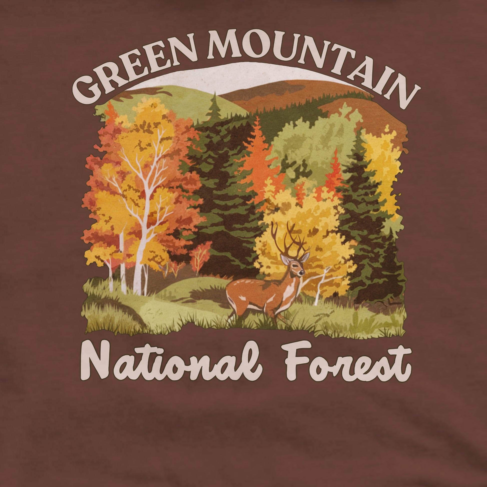 Green Mountain National Forest Crewneck Sweatshirt Adventure and Outdoors Themed Sweatshirt
