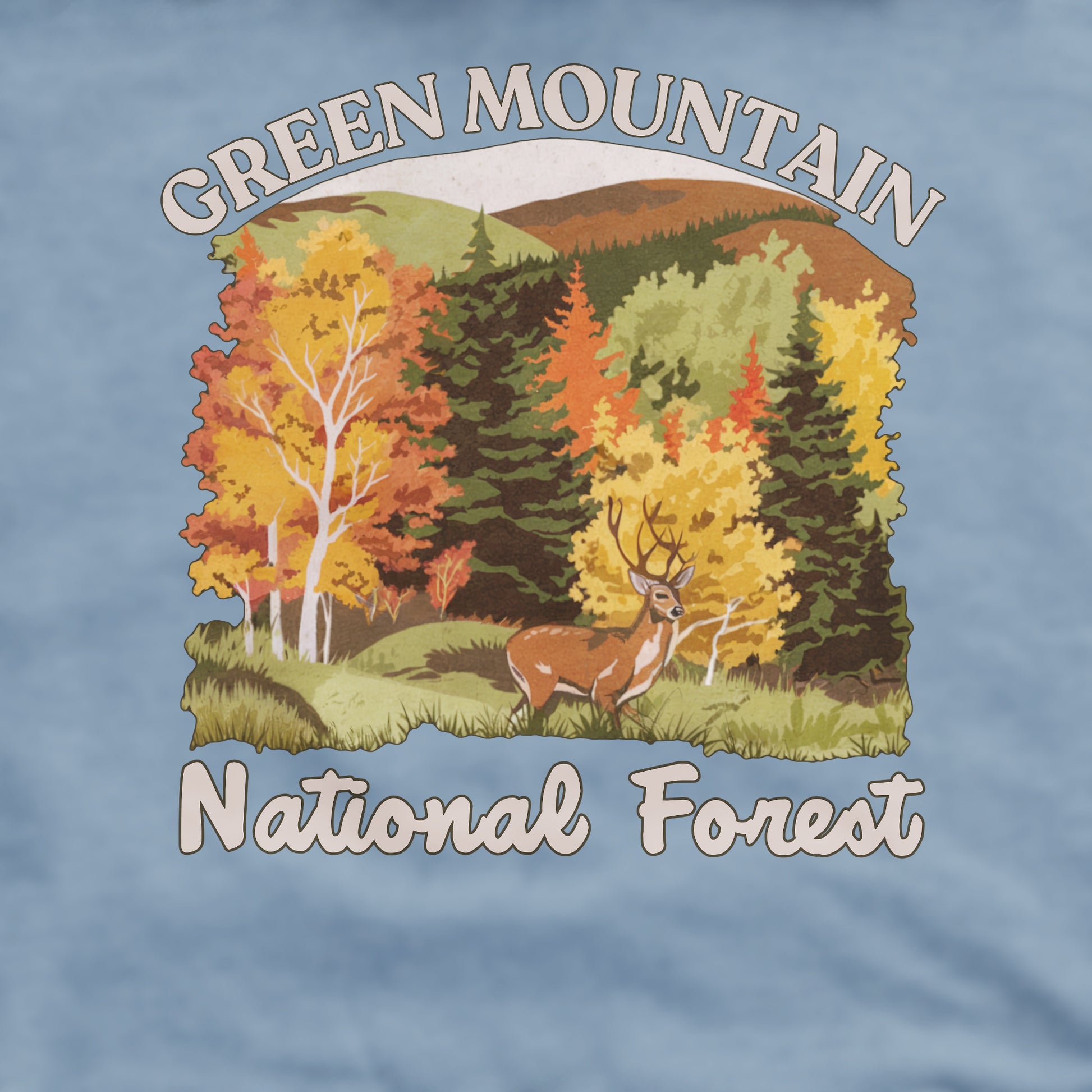 Green Mountain National Forest Crewneck Sweatshirt Adventure and Outdoors Themed Sweatshirt