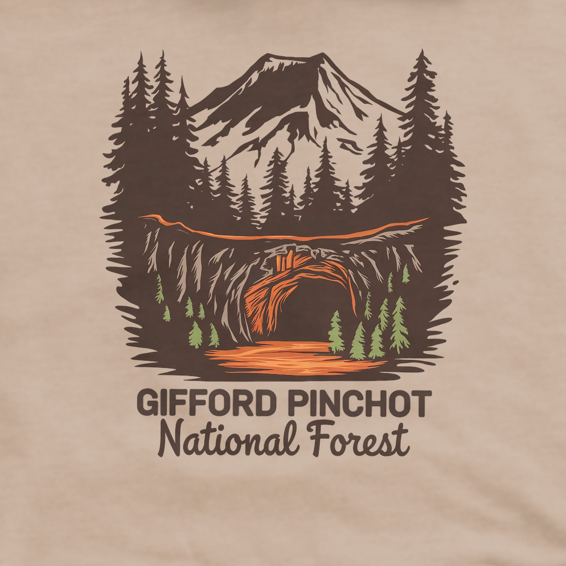 Gifford Pinchot National Forest Crewneck Sweatshirt Adventure and Outdoors Themed Sweatshirt
