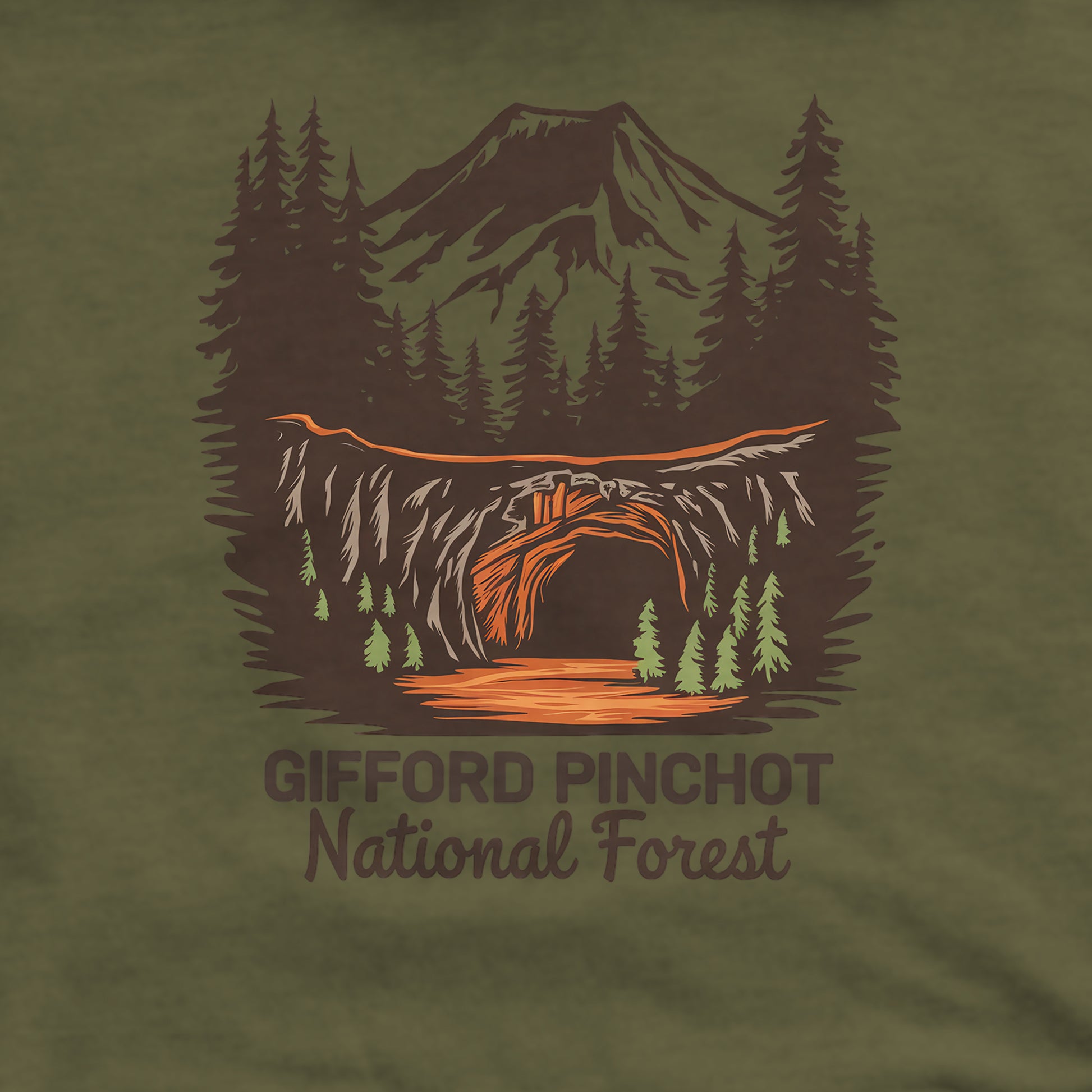Gifford Pinchot National Forest Crewneck Sweatshirt Adventure and Outdoors Themed Sweatshirt