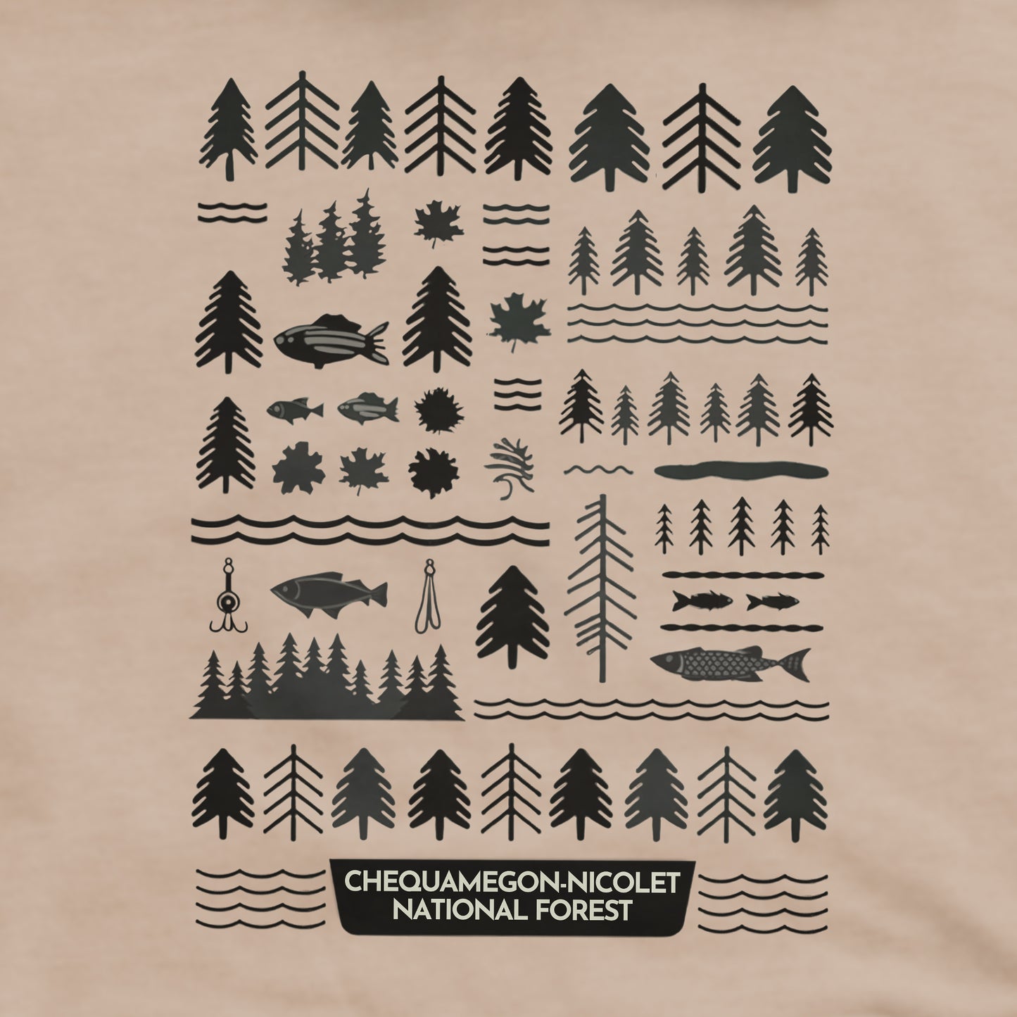 Chequamegon-Nicolet National Forest Crewneck Sweatshirt Adventure and Outdoors Themed Sweatshirt