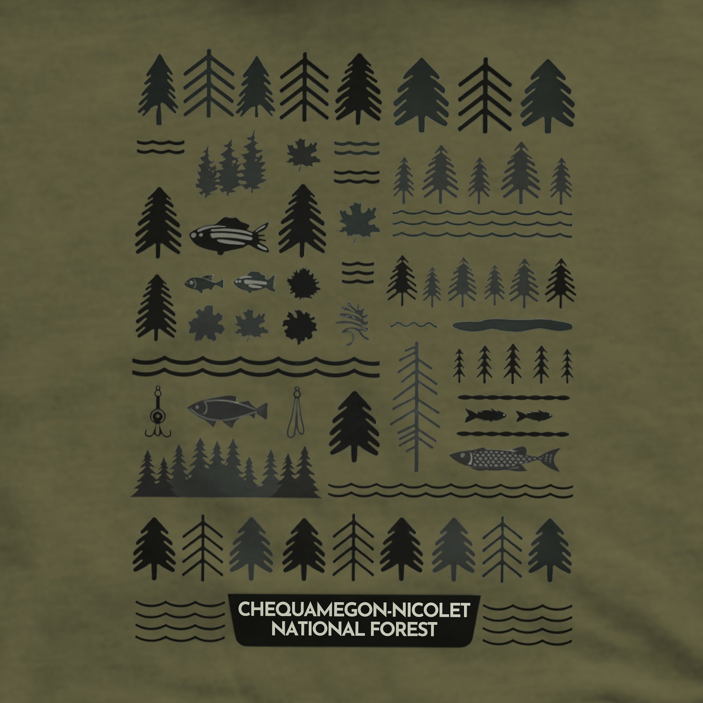 Chequamegon-Nicolet National Forest Crewneck Sweatshirt Adventure and Outdoors Themed Sweatshirt