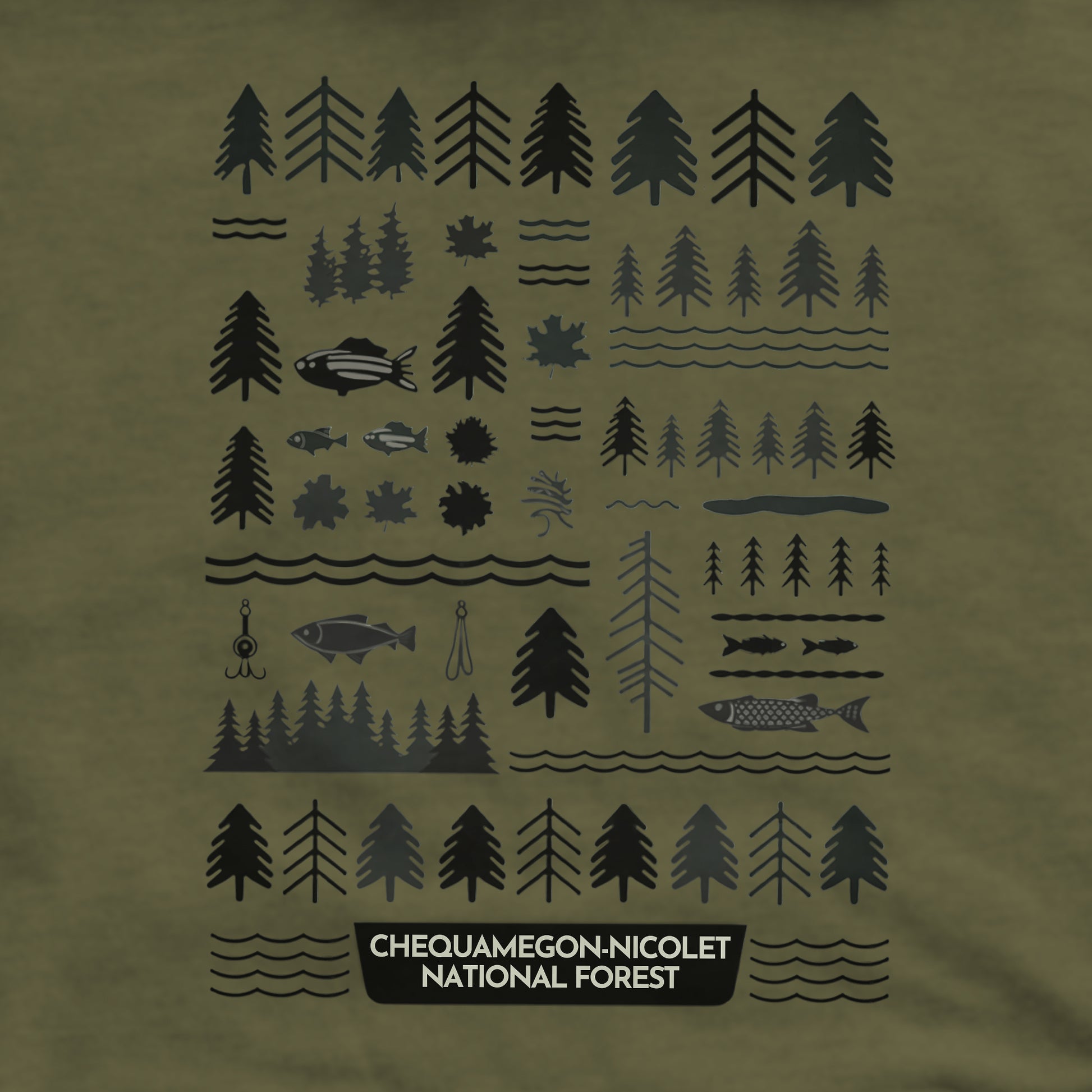 Chequamegon-Nicolet National Forest Crewneck Sweatshirt Adventure and Outdoors Themed Sweatshirt