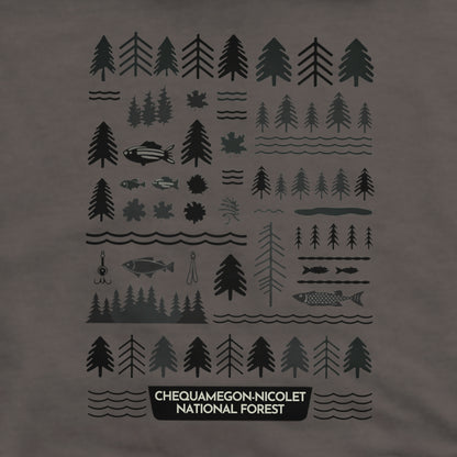 Chequamegon-Nicolet National Forest Crewneck Sweatshirt Adventure and Outdoors Themed Sweatshirt